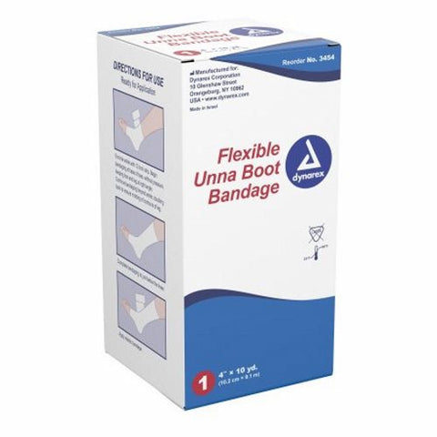 Unna Boot Dynarex  4 Inch X 10 Yard Gauze Zinc Oxide NonSterile Count of 1 by Dynarex