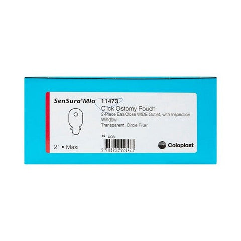 Coloplast, Ostomy Pouch Two-Piece System Maxi Length Flat 50 mm 11472, Box Of 10 Coloplast