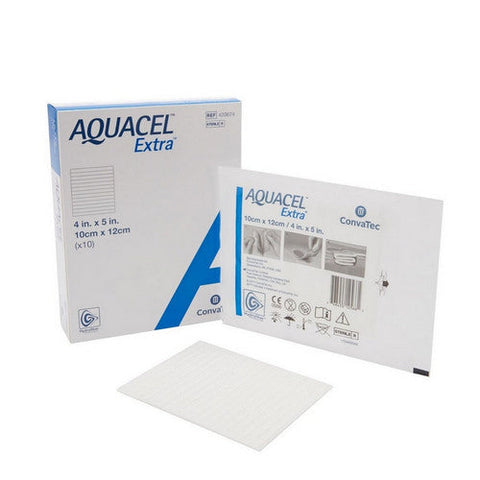 Convatec, Hydrofiber Dressing Aquacel  Extra Hydrofiber (Sodium Carboxymethylcellulose) 4 X 5 Inch, Count of 1 Convatec