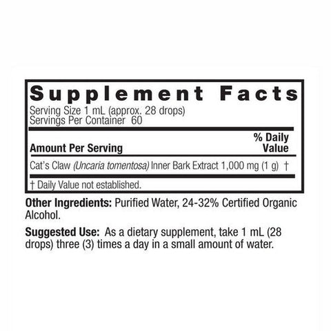 Nature's Answer, Cat'S Claw, 1000 Mg, 2 Oz Nature's Answer