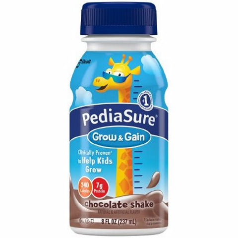 Pediasure, Pediatric Oral Supplement PediaSure  Grow & Gain Chocolate Flavor 8 oz. Bottle Ready to Use, Case Of 4 Pediasure