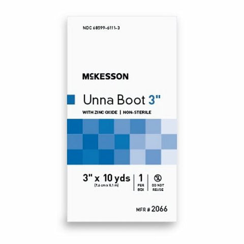 McKesson, Unna Boot Zinc Oxide 3 Inch X 10 Yard, Box Of 1 McKesson