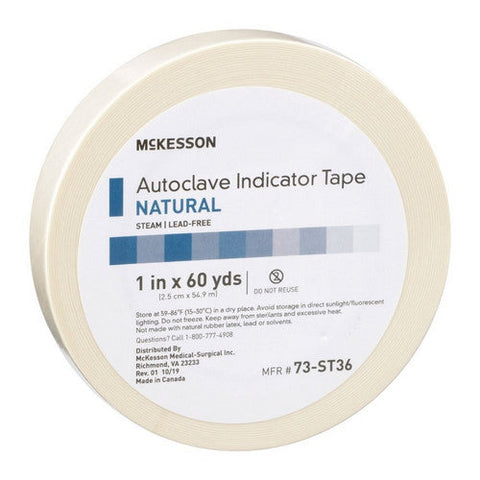 McKesson, Steam Indicator Tape McKesson 1 Inch X 60 Yard Steam, 1 Roll McKesson