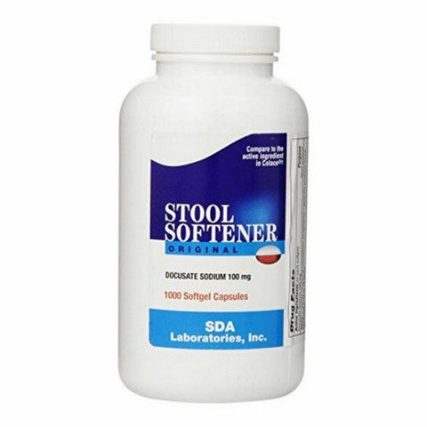 SDA Labs, Docusate Sodium, 100 mg, 1000 Softgels SDA Labs