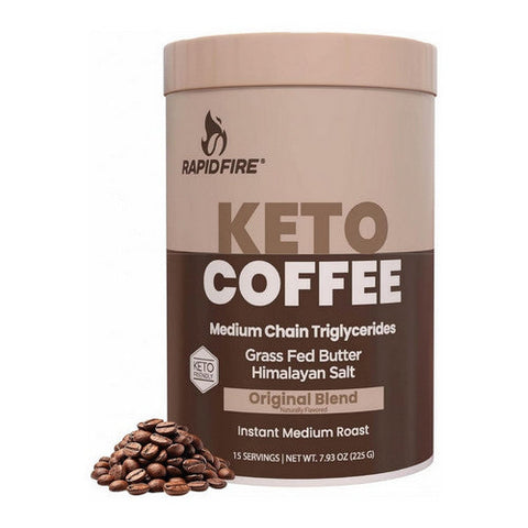 Rapid Fire, Keto Coffee Original Blend Instant Medium Roast, 7.93 Oz Rapid Fire