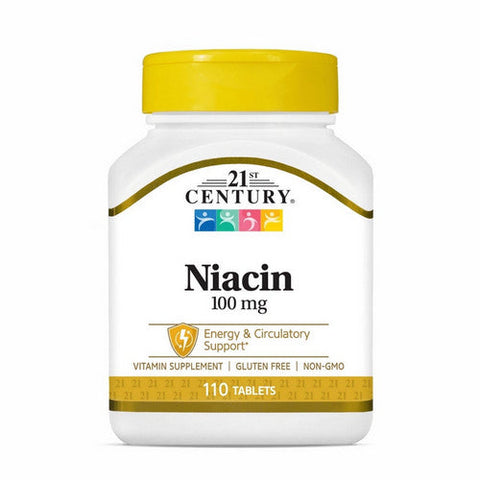 21st Century, Niacin, 100mg, 110 Tabs 21st Century