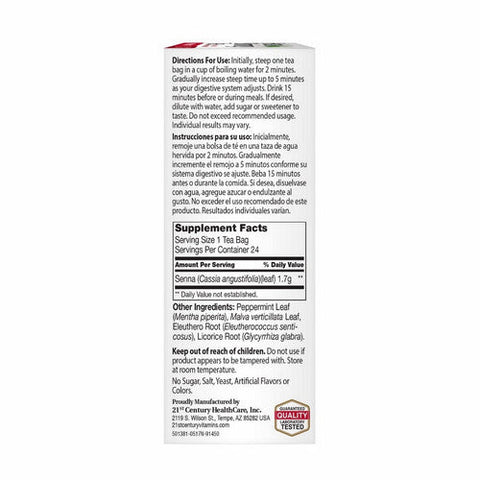21st Century, Herbal Slimming Tea Peppermint, 24 Bags 21st Century