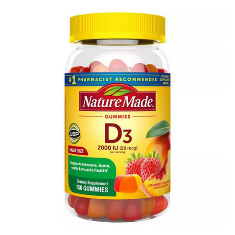 Nature Made, Vitamin D3, 50 Mcg, 150 Gummies Nature Made