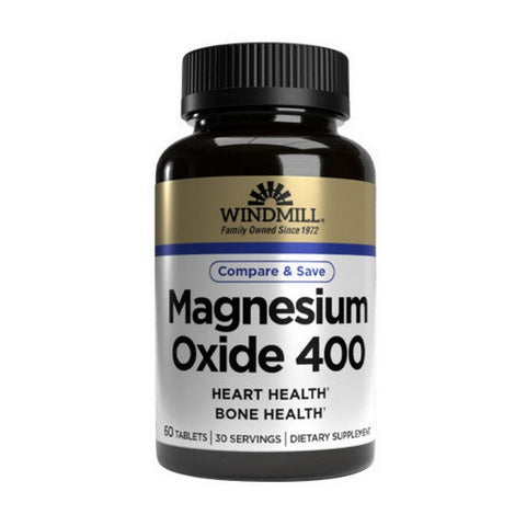 Windmill Health, Magnesium Oxide, 400 mg, 60 Caps Windmill Health