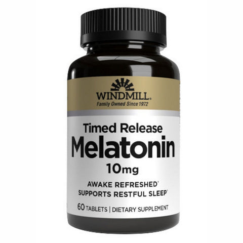 Melatonin Time Release 60 Tabs by Windmill Health