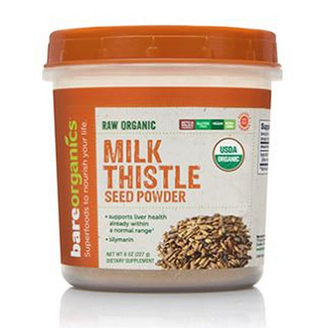 Bare Organics, Milk Thistle Seed Powder Raw, 8 Oz Bare Organics