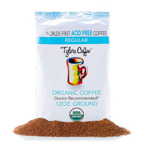 Tylers Coffee, Organic Coffee Regular, Acid-Free 12 Oz Tylers Coffee