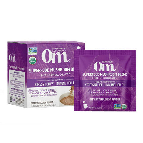 Om Mushrooms, Hot Chocolate Mushroom Powder, 2.82 Oz Om Mushrooms