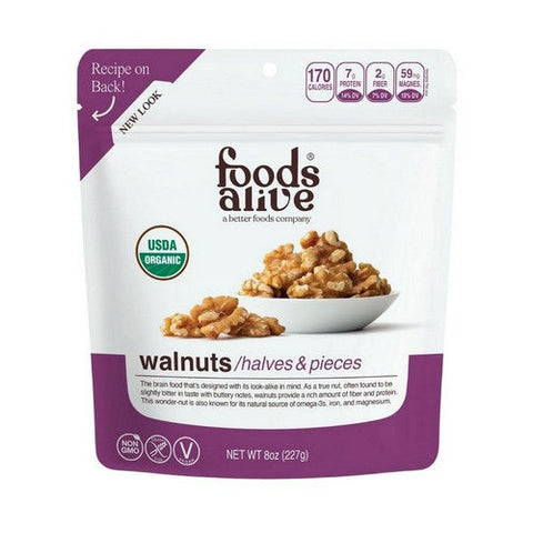 Foods Alive, Organic Walnuts, 12 Oz Foods Alive