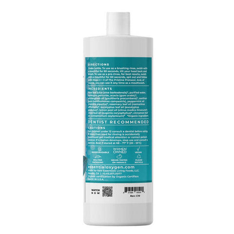 Essential Oxygen, BR Organic Mouthwash Brushing Rinse Wintergreen, 32 Oz Essential Oxygen