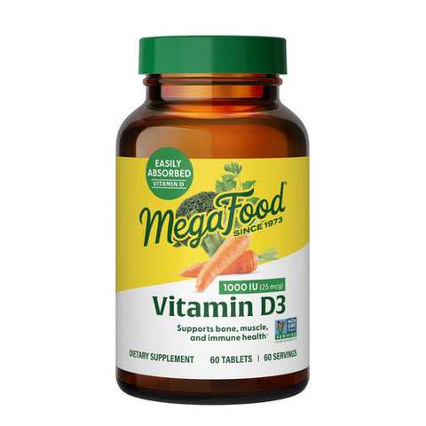 MegaFood, Vitamin D3, 25 Mcg, 60 Tabs MegaFood