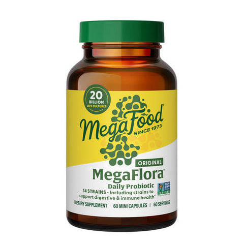 MegaFood, MegaFlora Probiotic, 60 Caps MegaFood