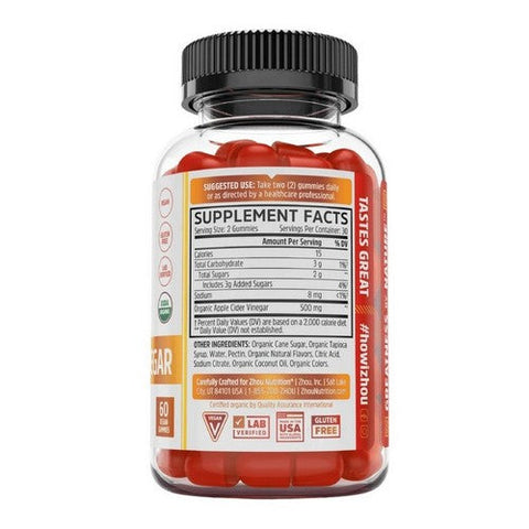 Zhou Nutrition, Apple Cider Vinegar Gummies, 60 Count Zhou Nutrition
