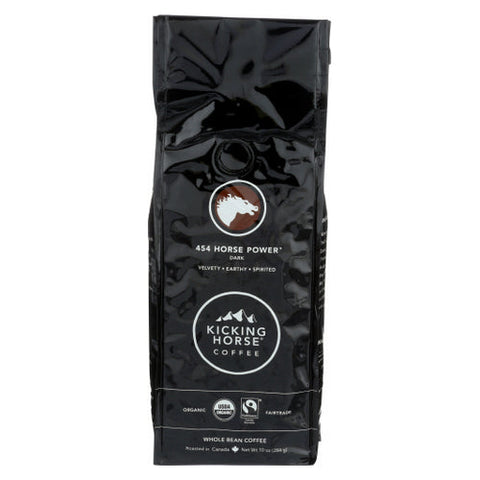 Kicking Horse, Coffee  Organic  Whole Bean   Horse Power  Dark Roast, 10 Oz(Case Of 6) Kicking Horse