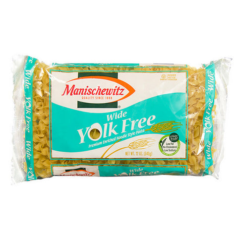 Manischewitz, Fine Yolk Free Wide Egg Noodles, 12 Oz(Case Of 12) Manischewitz