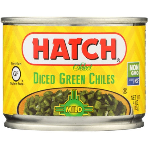 Hatch Chili, Select Diced Green Chiles Mild, 4 Oz(Case Of 24) Hatch Chili