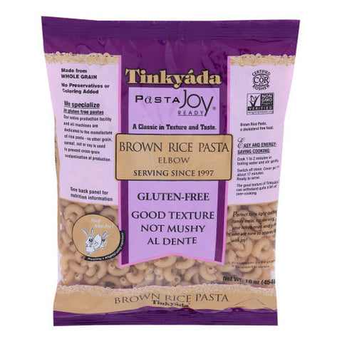 Tinkyada, Brown Rice Elbow Pasta Gluten Free, 16 Oz(Case Of 12) Tinkyada