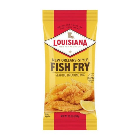Louisiana Fish Fry, New Orleans Style Fish Fry With Lemon, 10 Oz(Case Of 12) Louisiana Fish Fry