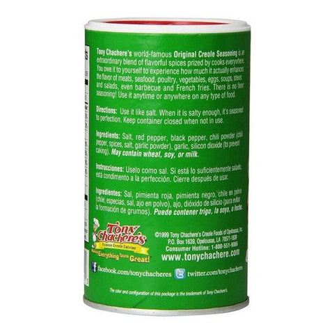 Tony Chachere's, Original Creole Seasoning, Case of 6 X 8 Oz Tony Chachere's