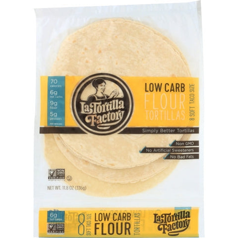 La Tortilla Factory, Tortilla Flour 8Ct Lowcrb, 11.8 Oz(Case Of 10) La Tortilla Factory