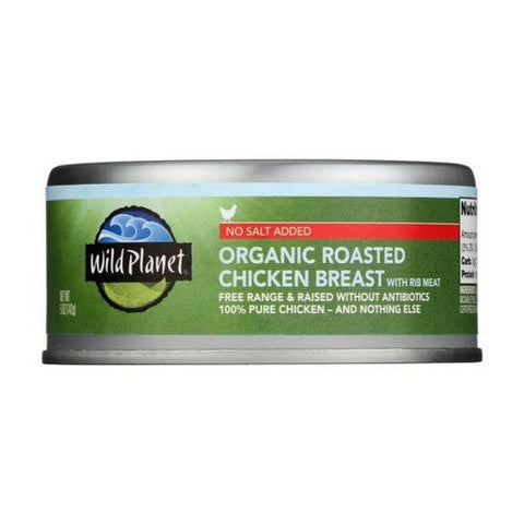 Wild Planet, Organic Roasted Chicken Breast No Salt Added, 5 Oz(Case Of 12) Wild Planet