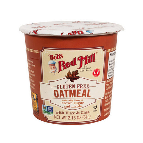 Bobs Red Mill, Oatmeal Cup Mapple Brown Sugar, 2.15 Oz(Case Of 12) Bobs Red Mill