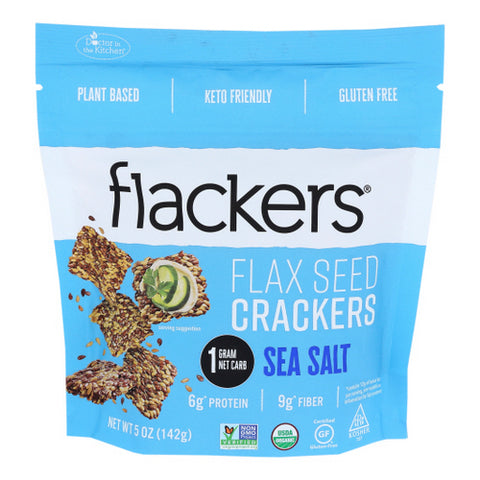 Doctor In The Kitchen Organic Flax Seed Crackers Sea Salt 5 Oz(Case Of 6) by Doctor In The Kitchen