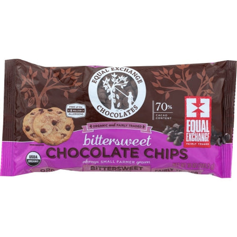 Equal Exchange, Chips Choc Bitterswt Org, Case of 12 X 10 Oz Equal Exchange