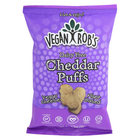 Veganrobs, Dairy Free Cheddar Puffs, 3.5 Oz(Case Of 12) Veganrobs