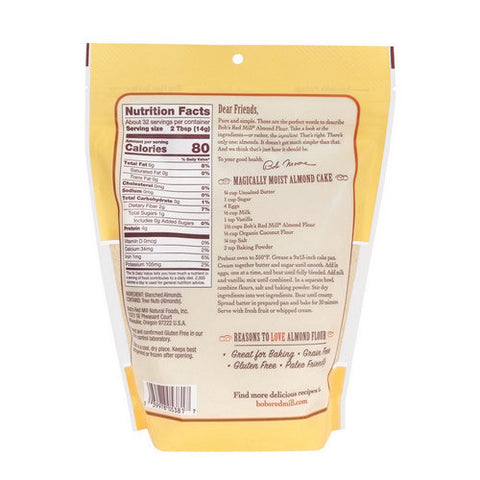 Bobs Red Mill, Almond Flour, 16 Oz(Case Of 4)