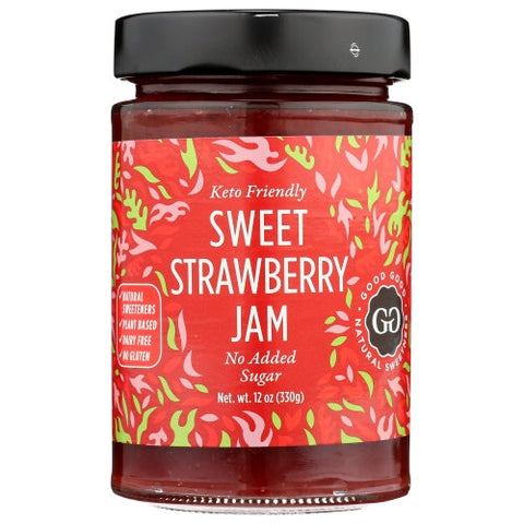 Good Good, Jam Sweet Strawberry Kf, 12 Oz(Case Of 6) Good Good