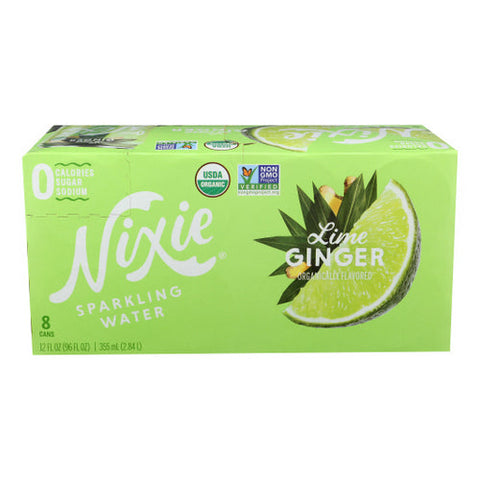 Nixie, Water Sprk Lime Gingr 8Pk, Case of 3 X 96 Oz