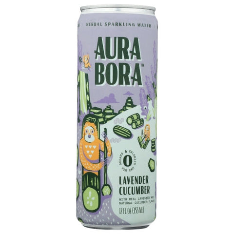 Aura Bora, Water Sprkl Lav Cucumber, Case of 12 X 12 Oz