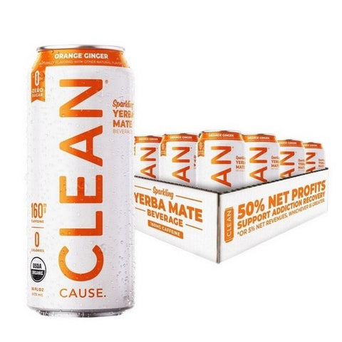 Clean Cause, Tea Rtd Orange Ginger Sf, 16 Oz(Case Of 12) Clean Cause