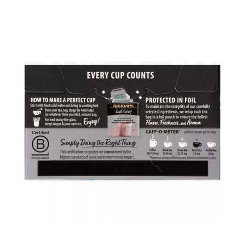 Bigelow, Earl Grey Balck Tea Decaffeinated, 1.18 Oz(Case Of 6) Bigelow