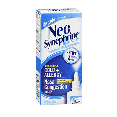 Neo-Synephrine, Regular Strength Phenylephrine Hcl 0.5% Nasal Decongestant Spray, 15 Ml