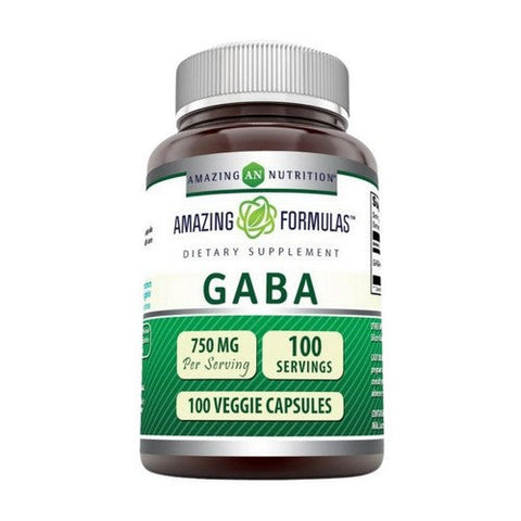 Amazing Nutrition, Gaba, 750 Mg, 100 Veg Caps Amazing Nutrition