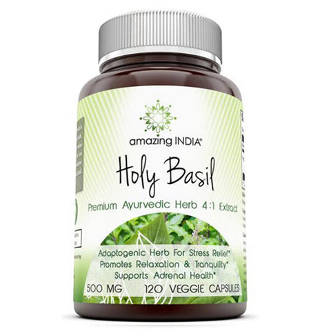 Amazing Nutrition, Amazing India Holy Basil Extract, 500 mg, 120 Caps Amazing Nutrition