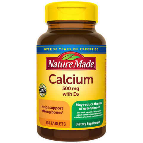 Nature Made, Calcium With D3, 500 Mg, 130 Tabs Nature Made