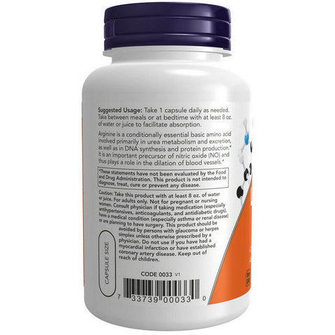 Now Foods, L-Arginine, 700 mg, 180 Veg Caps Now Foods