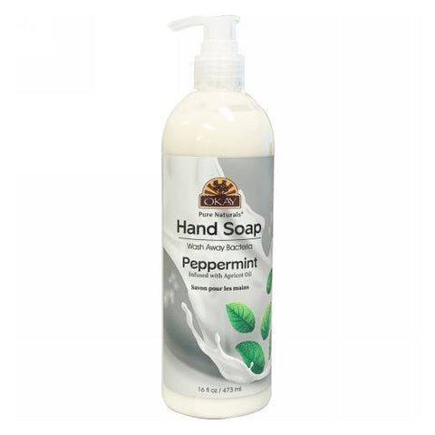Okay Pure Naturals, Hand Soap Liquid, Peppermint 16 Oz Okay Pure Naturals