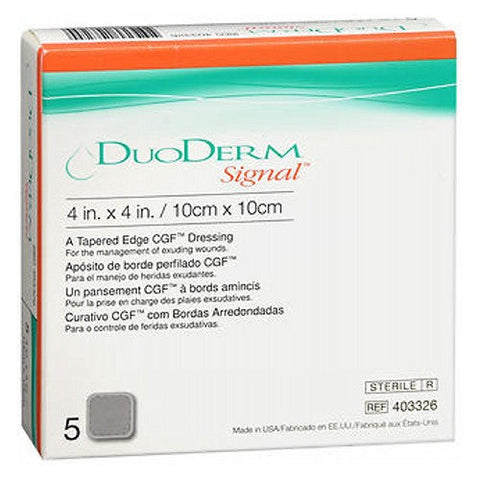 Convatec, Duoderm Signal Tapered Edge Cgf Dressings 4 In X 4 In, 5 Count Convatec