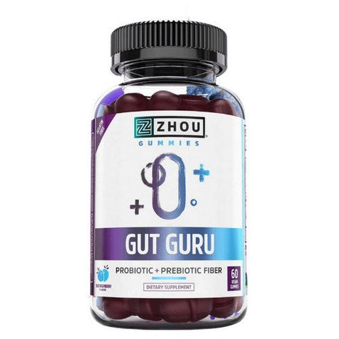 Zhou Nutrition, Gut Guru Probiotic Gummies, 60 Count Zhou Nutrition
