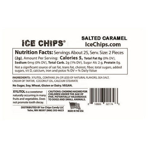 Ice Chips Candy, Salted Caramel, 1.76 Oz Ice Chips Candy