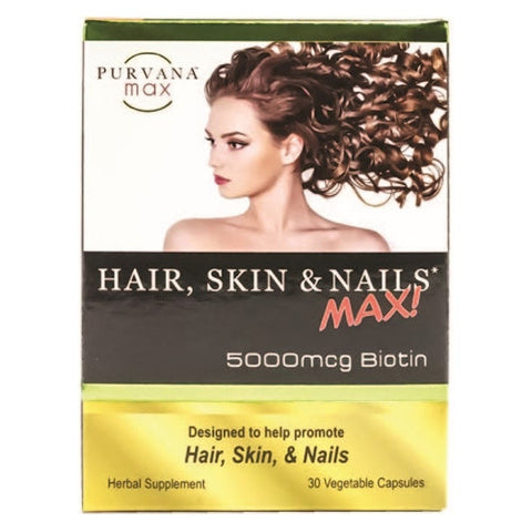 Wellgenix Health, Purvana Hair Skin Nails Max, 30 Caps Wellgenix Health